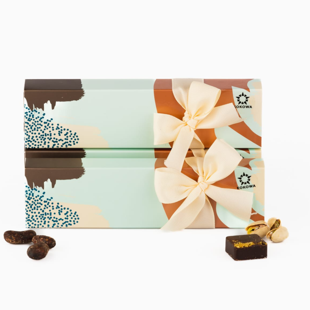 Cutie Fistic 45g-Ciocolată bean to bar 70% cacao cu fistic si sare de mare (Ediție limitată)